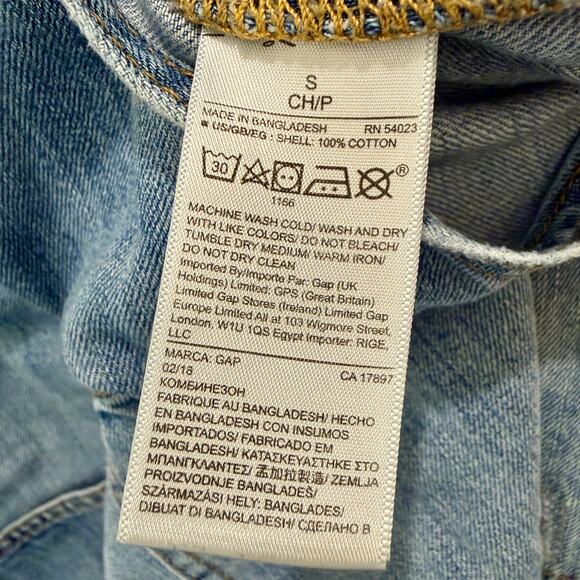 GAP Distressed Patchwork Denim Overalls Women’s Small Gap For Good - Picture 3 of 13